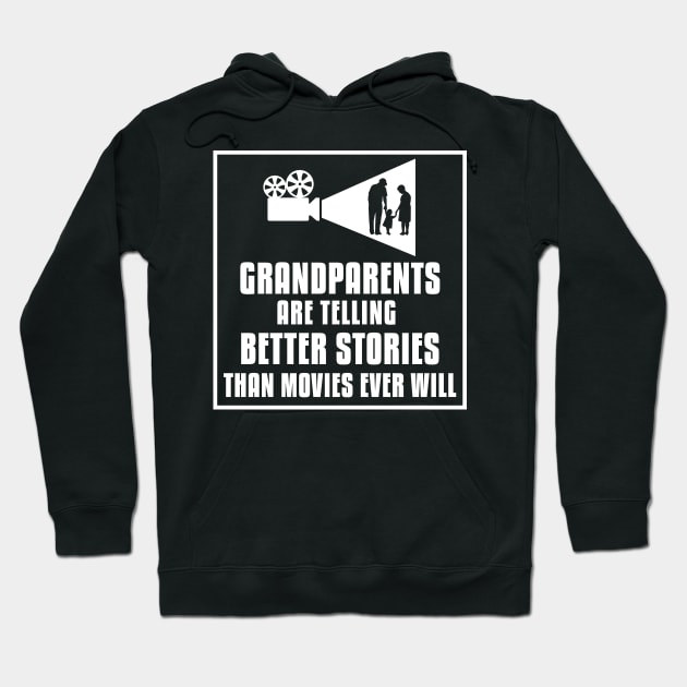 Grandparents are telling better stories grandpa Hoodie by Caskara